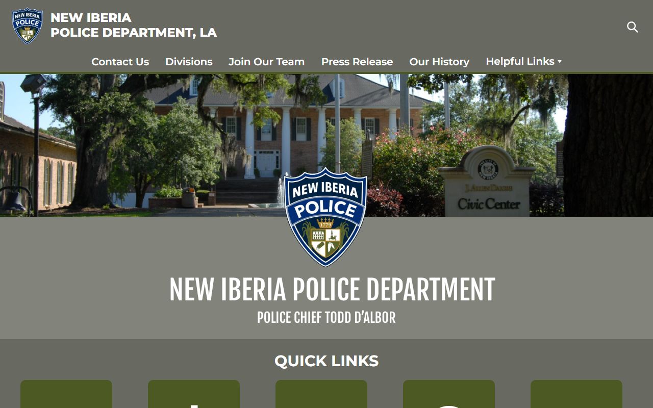 New Iberia Police Department arrest records