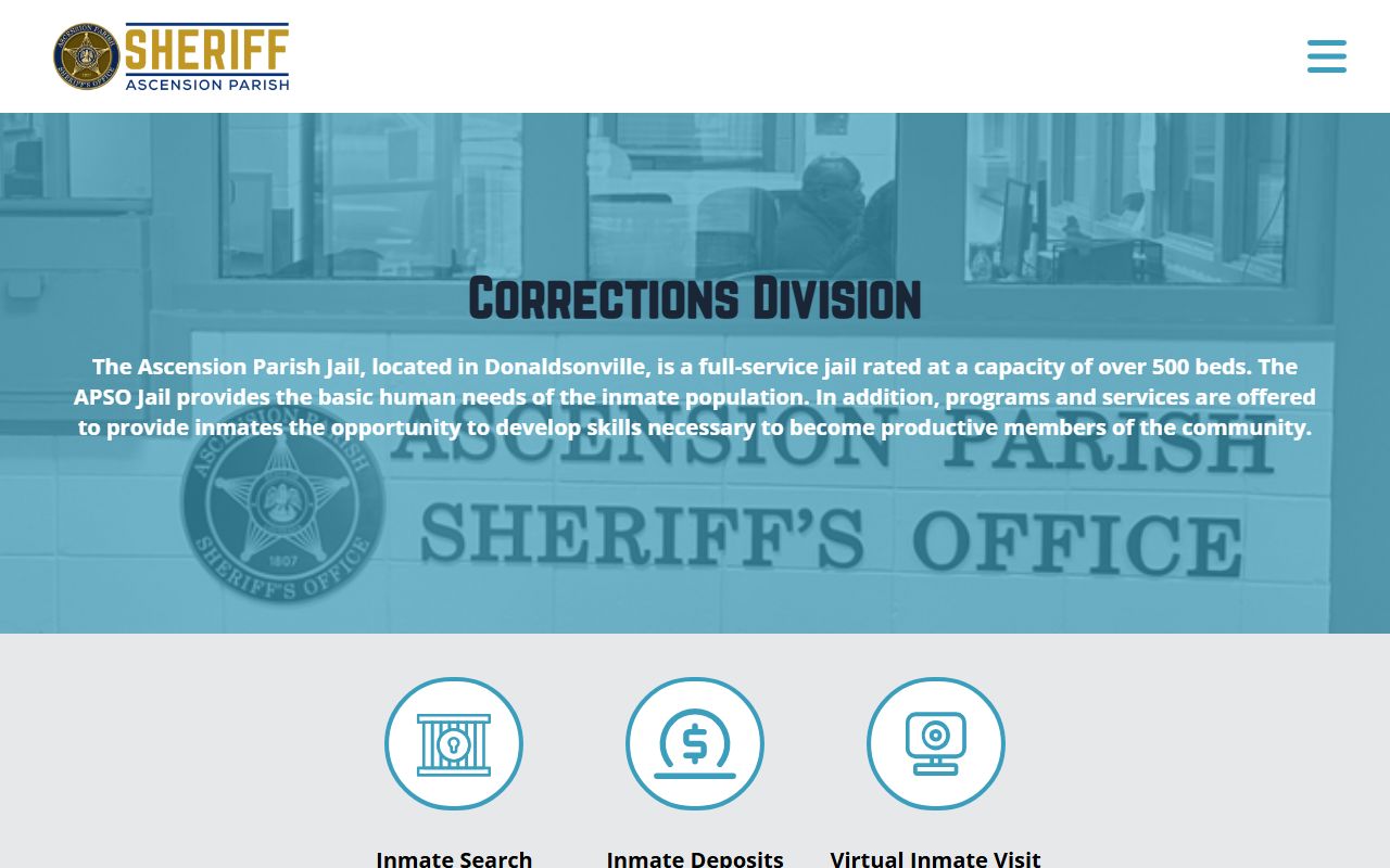 ascension parish sheriff corrections division arrest records