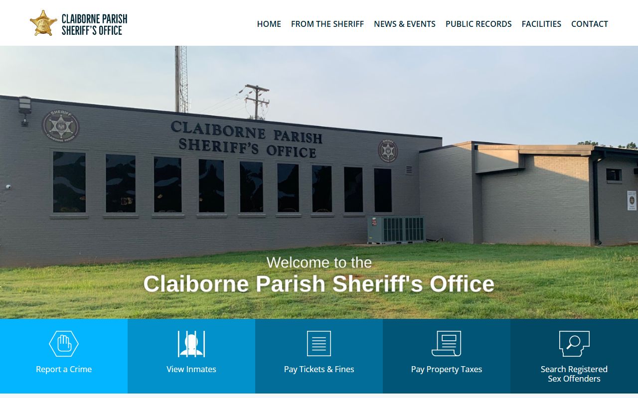 claiborne parish sheriff website arrest records