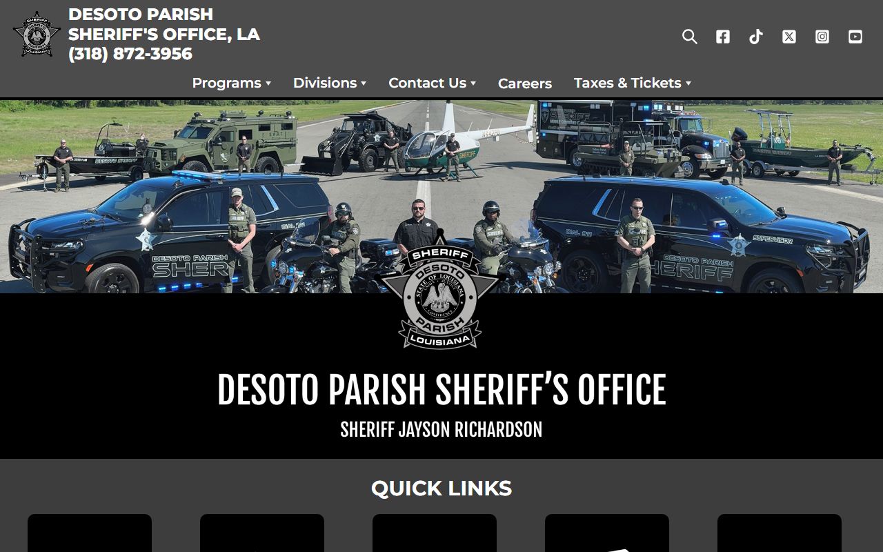 desoto parish sheriff website arrest records