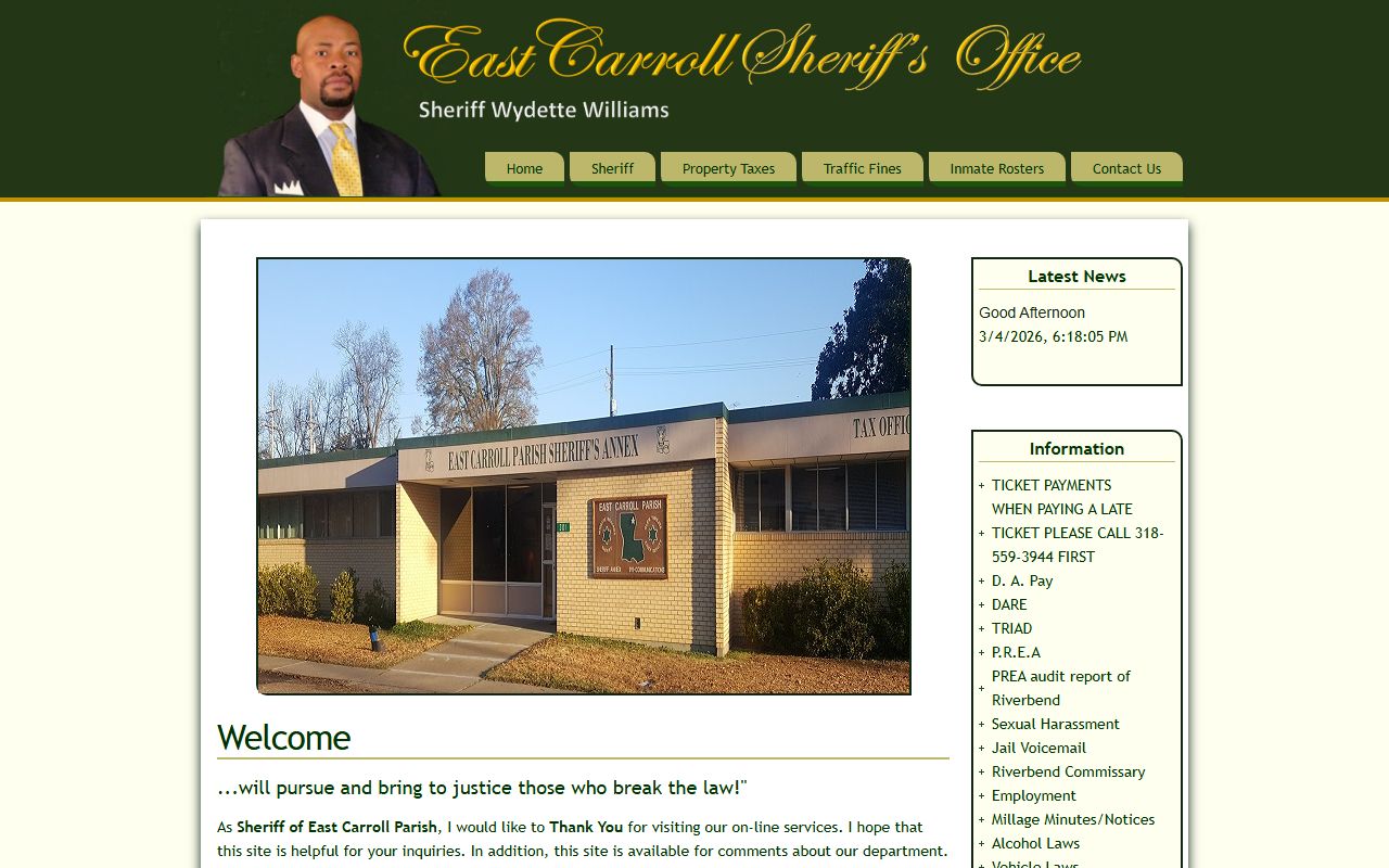 east carroll parish sheriff website arrest records
