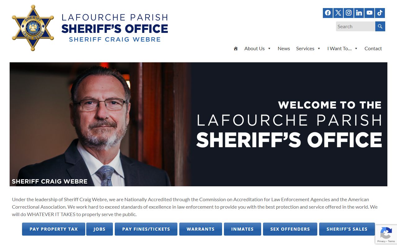 lafourche parish sheriff office website arrest records