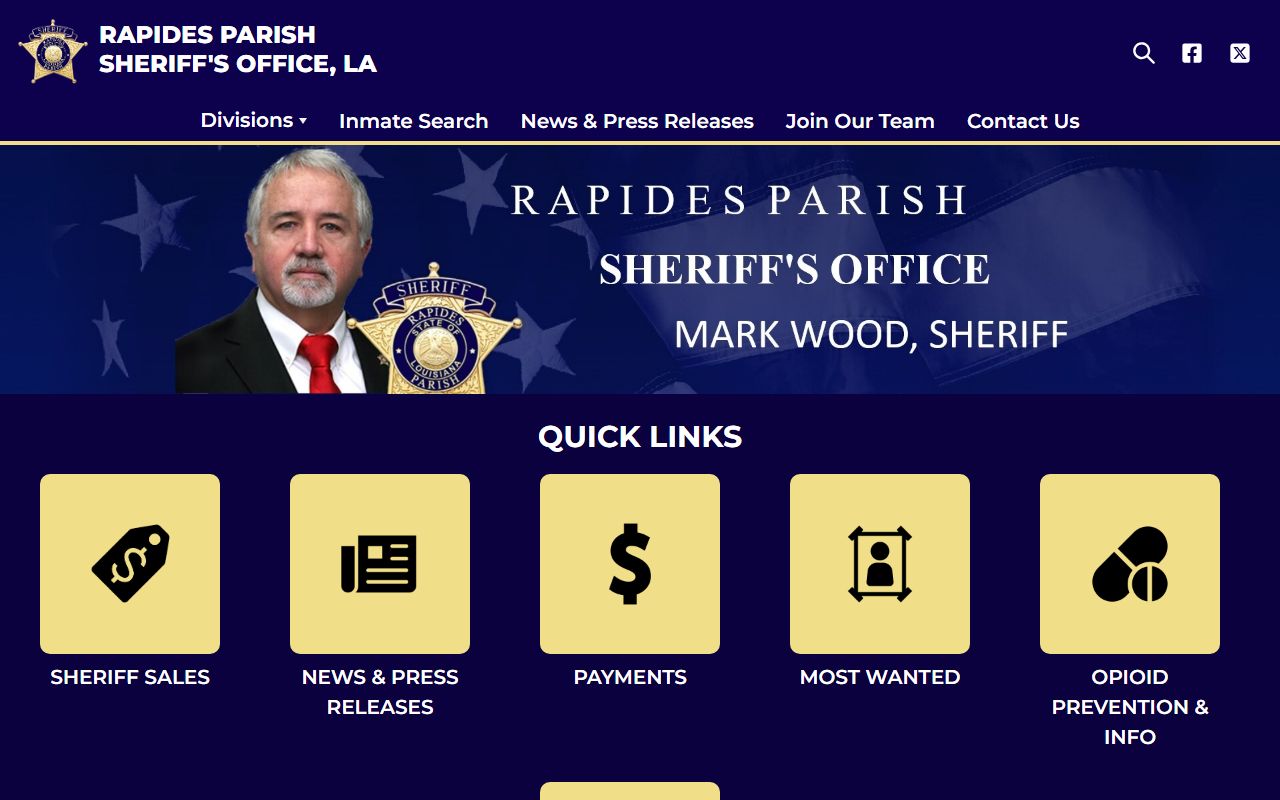 Rapides Parish Sheriff website rapides parish arrest records