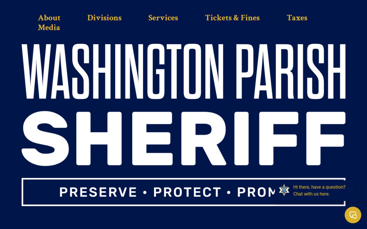 Washington Parish Sheriff criminal records division arrest records